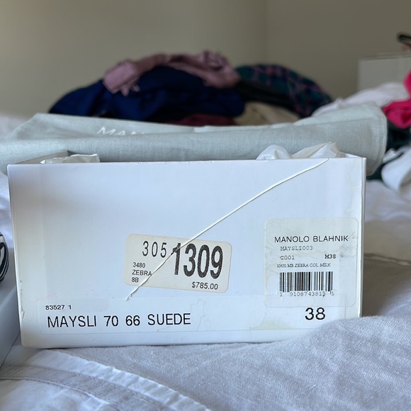 Manolo Blahnik Maysli zebra 38 - Picture 4 of 5